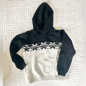 Janie and Jack Black and White Patterned Sweater